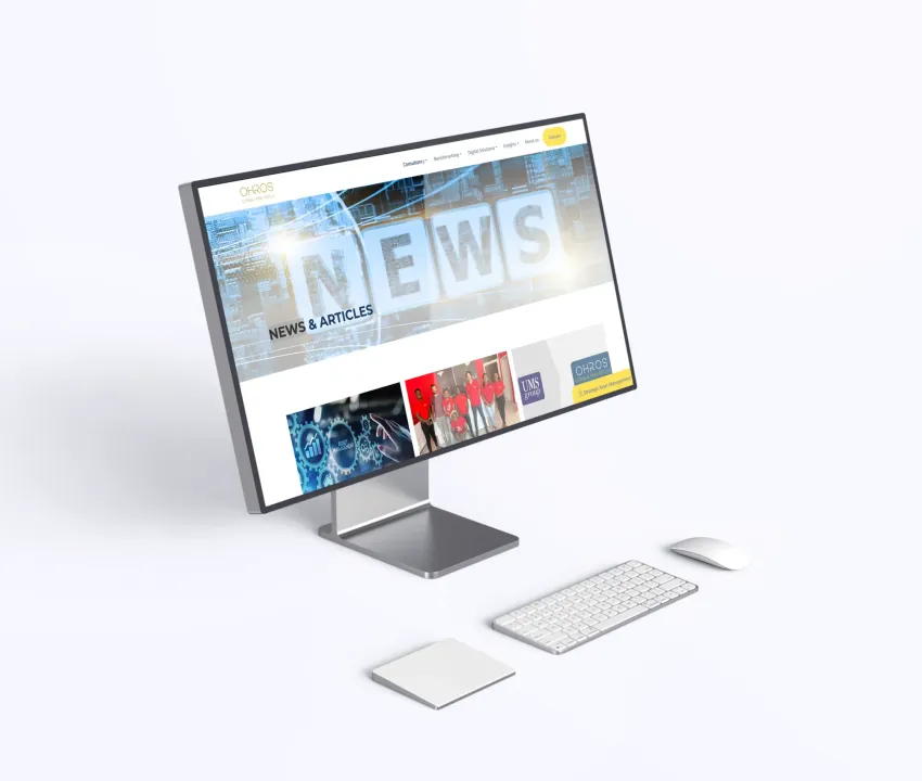 Ohros Group website desktop